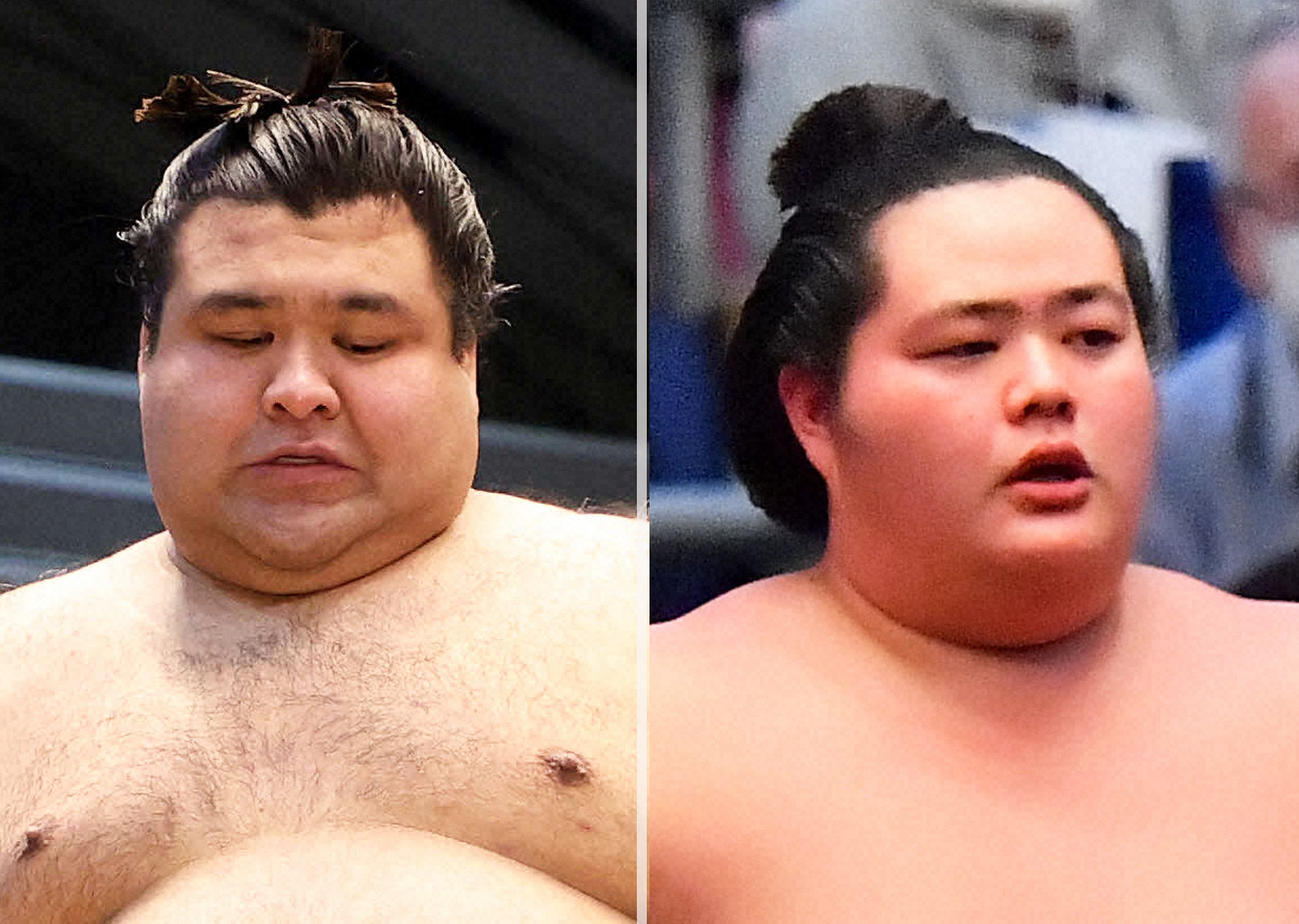 高安（左）と琴ノ若