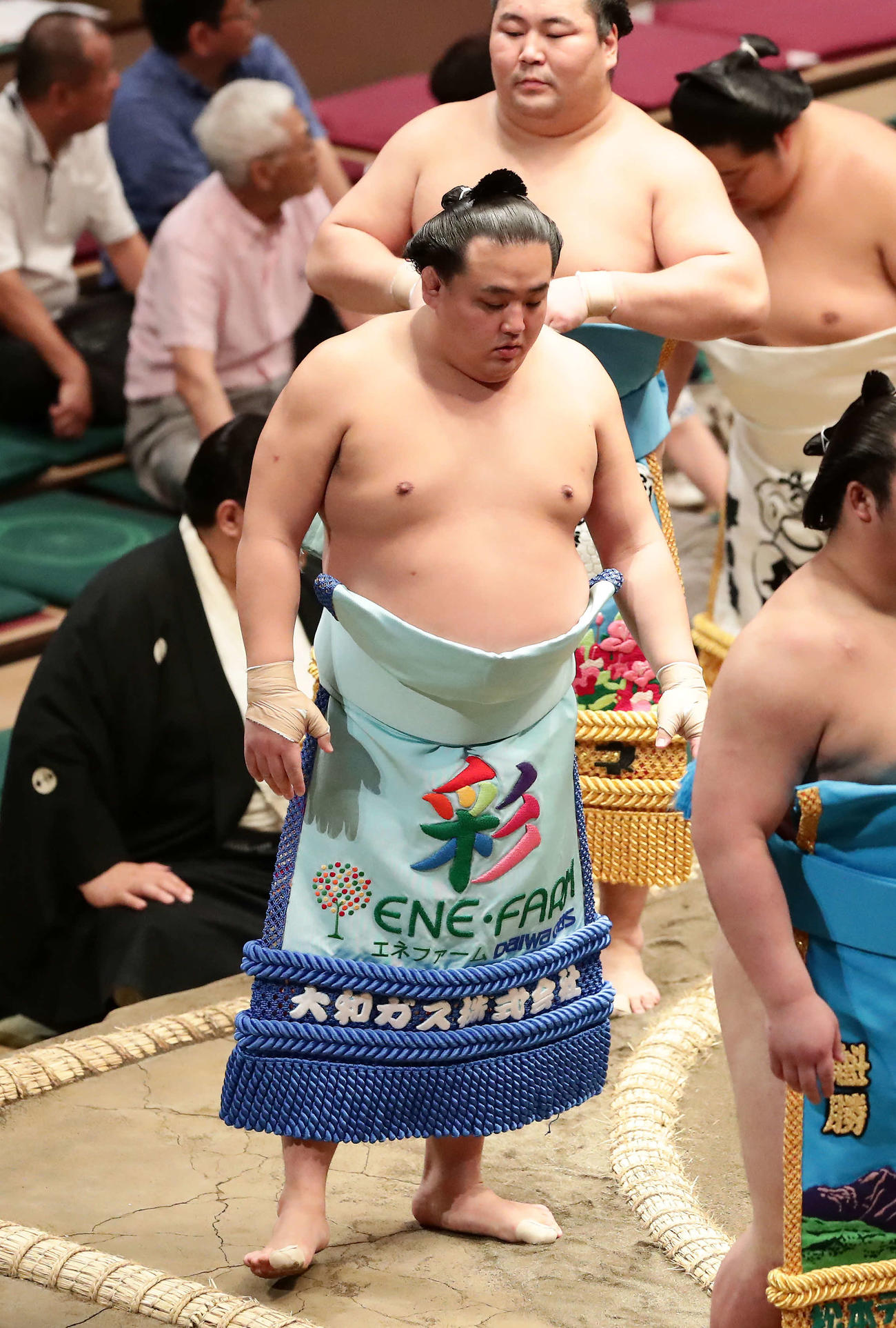 土俵入りをする彩（2019年9月13日撮影）