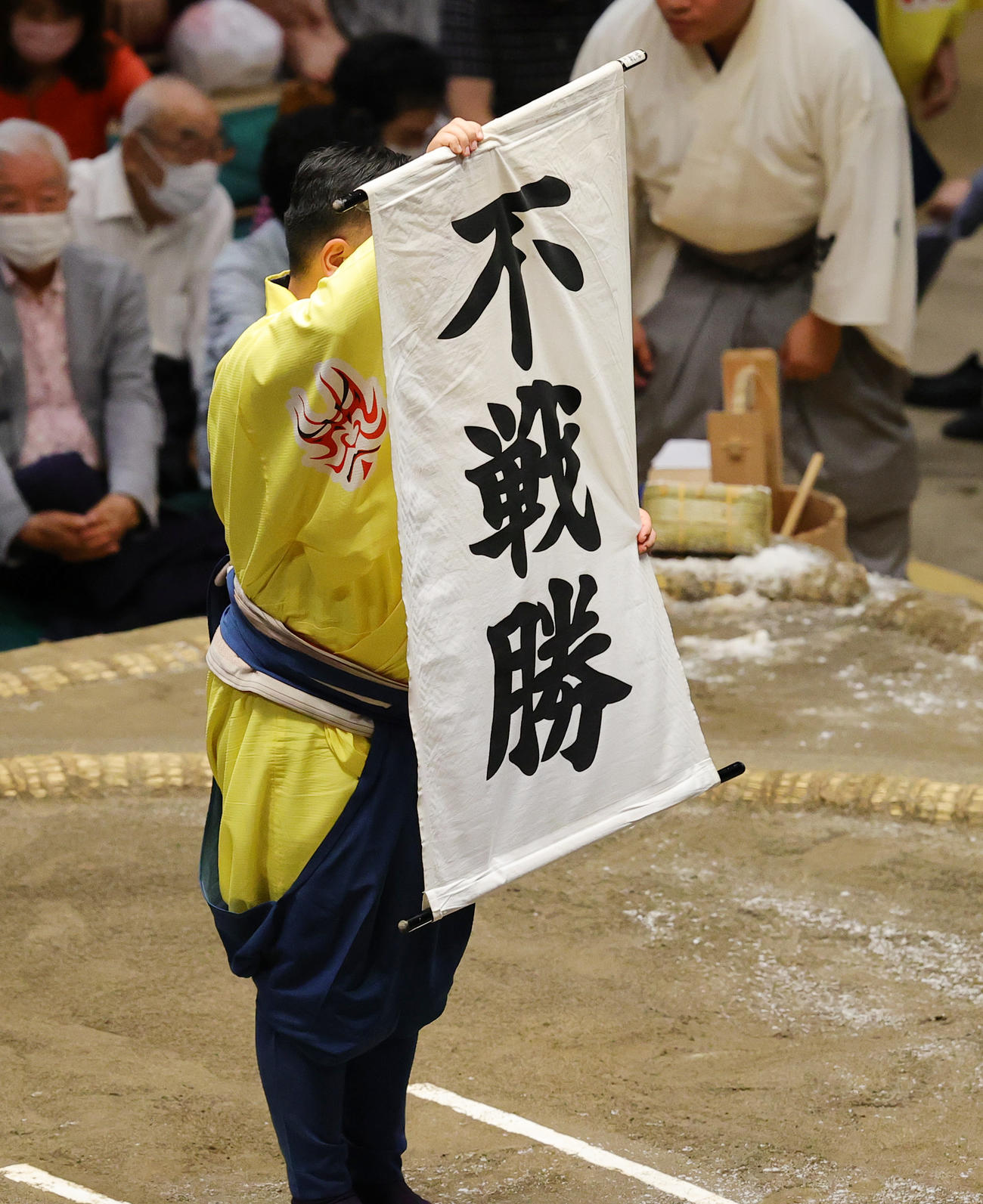 照ノ富士が休場し、大栄翔が不戦勝となった（撮影・野上伸悟）