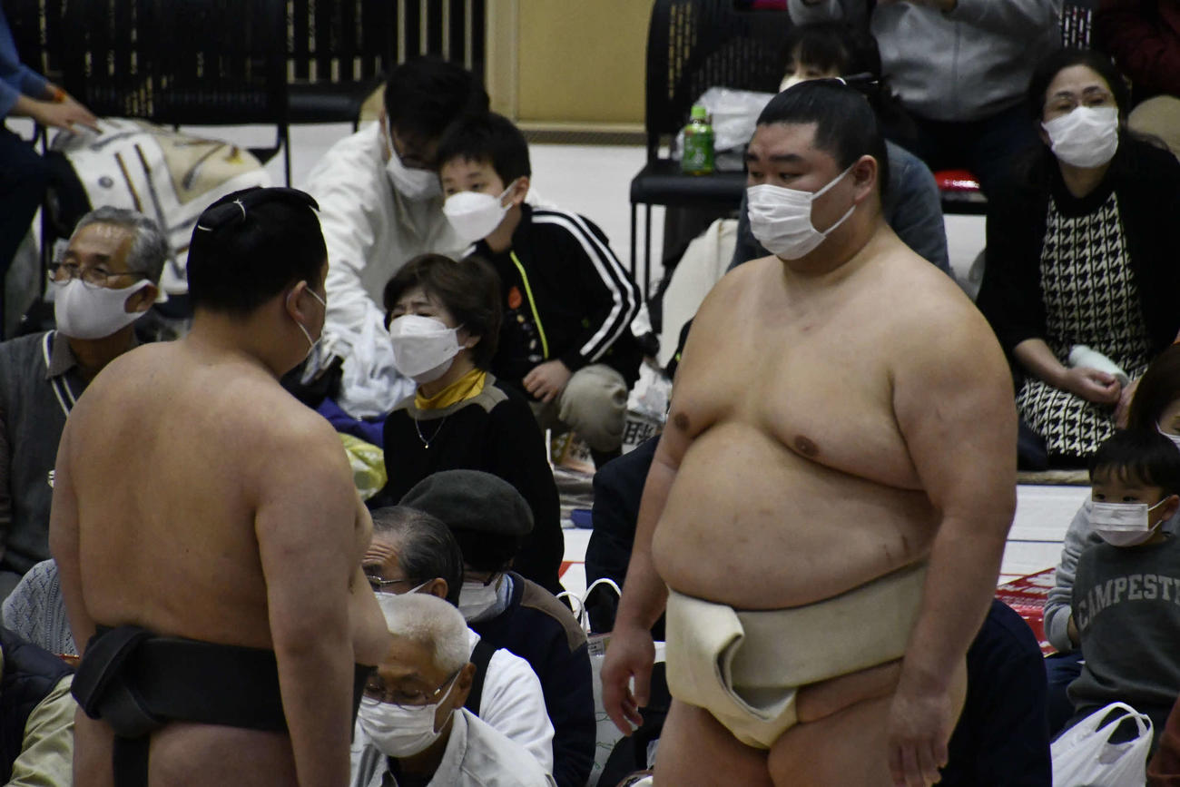 稽古に参加する大関正代（撮影・平山連）
