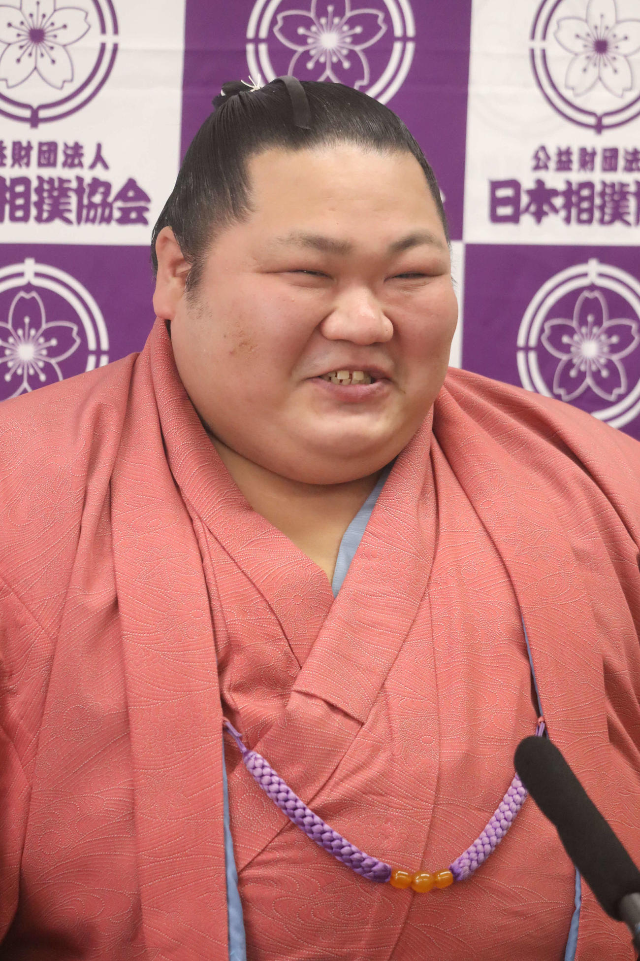 引退会見で第2の人生について焼き肉店開業を目指すと述べた千代大龍（日本相撲協会提供）