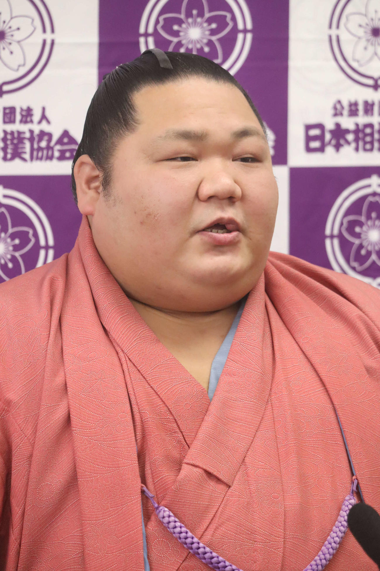引退会見に臨んだ千代大龍（日本相撲協会提供）