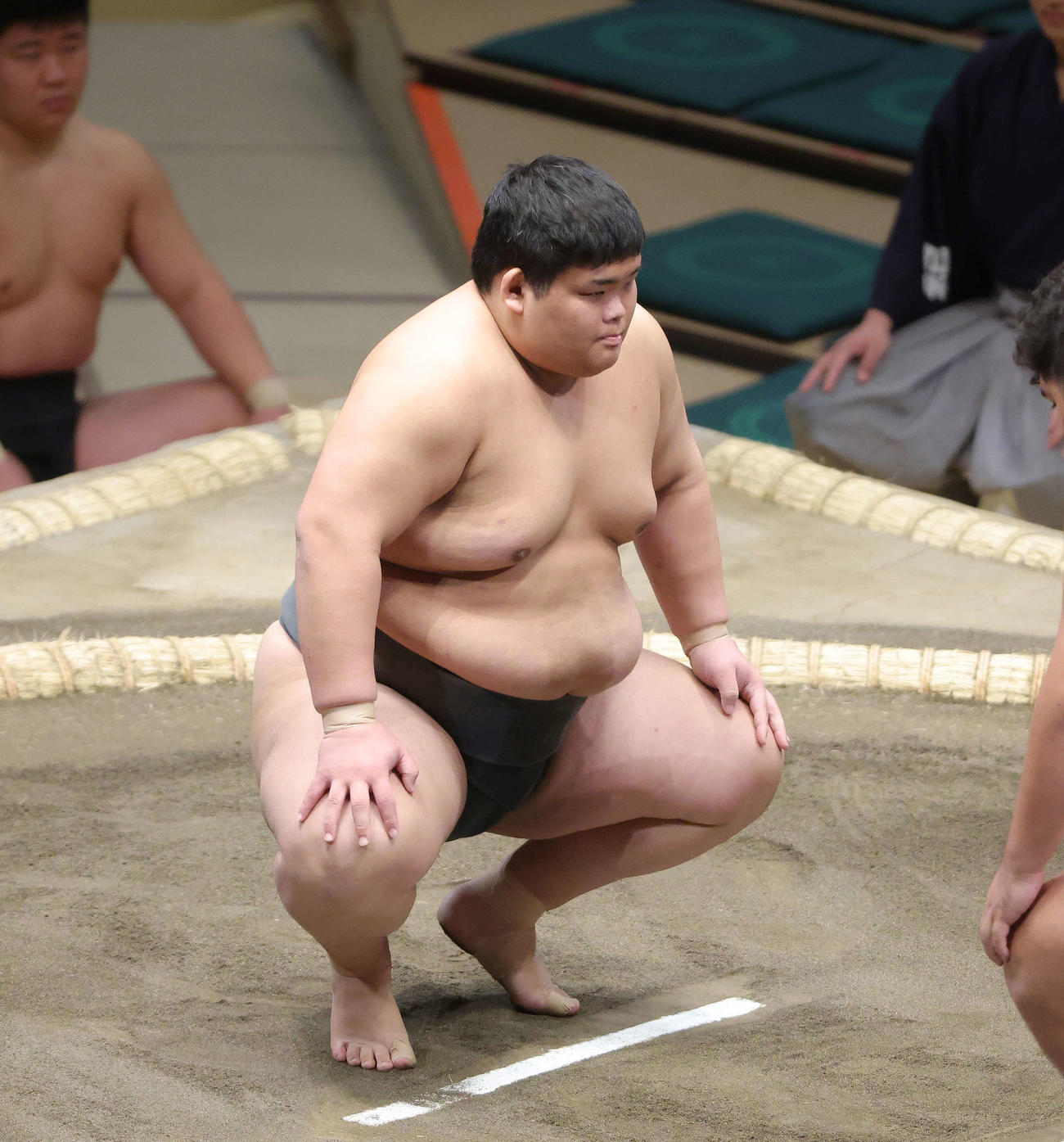 大相撲初場所　3日目　前相撲に臨む聖富士（桑原哲平）