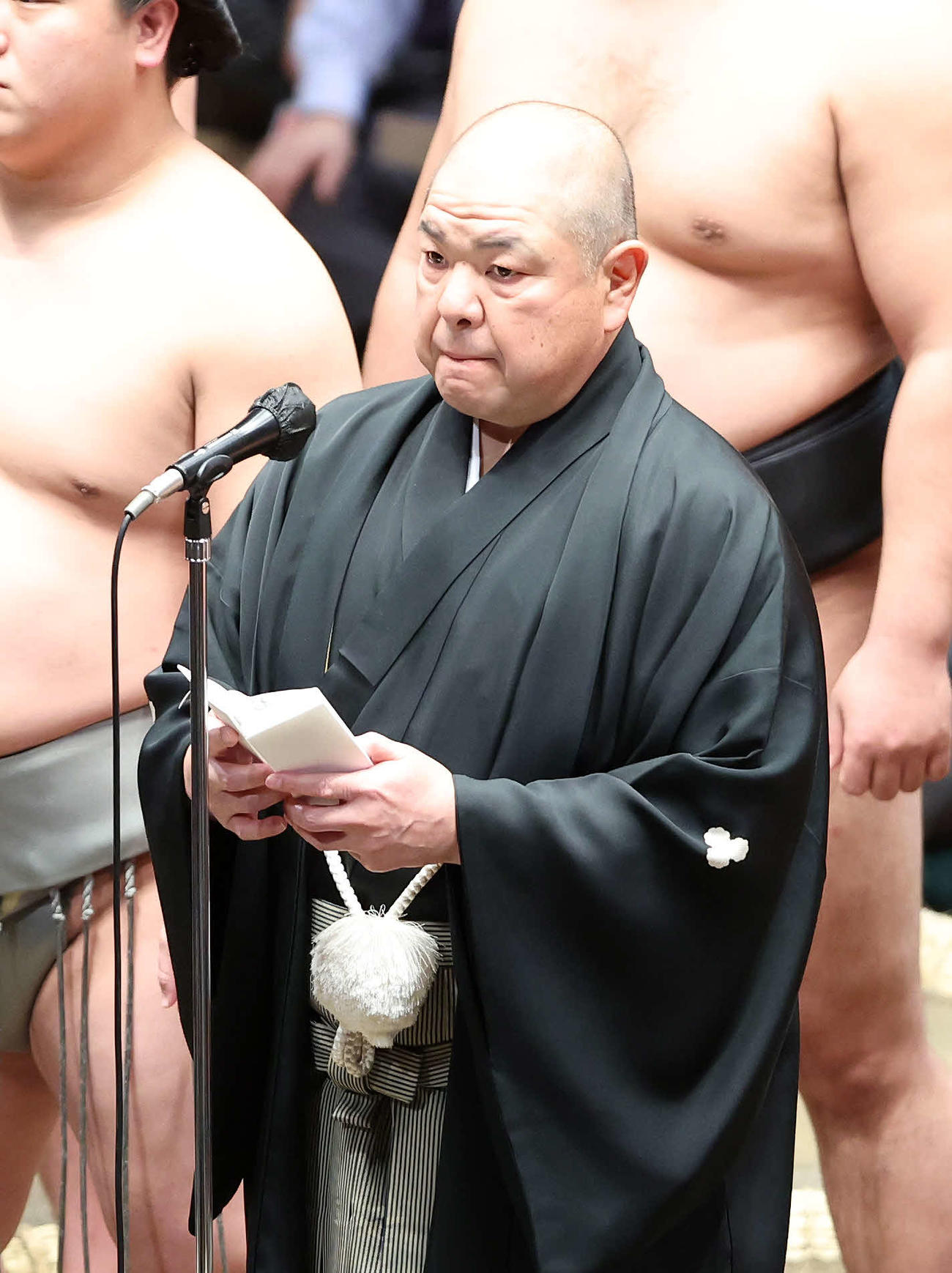 協会あいさつする八角理事長（撮影・鈴木正人）