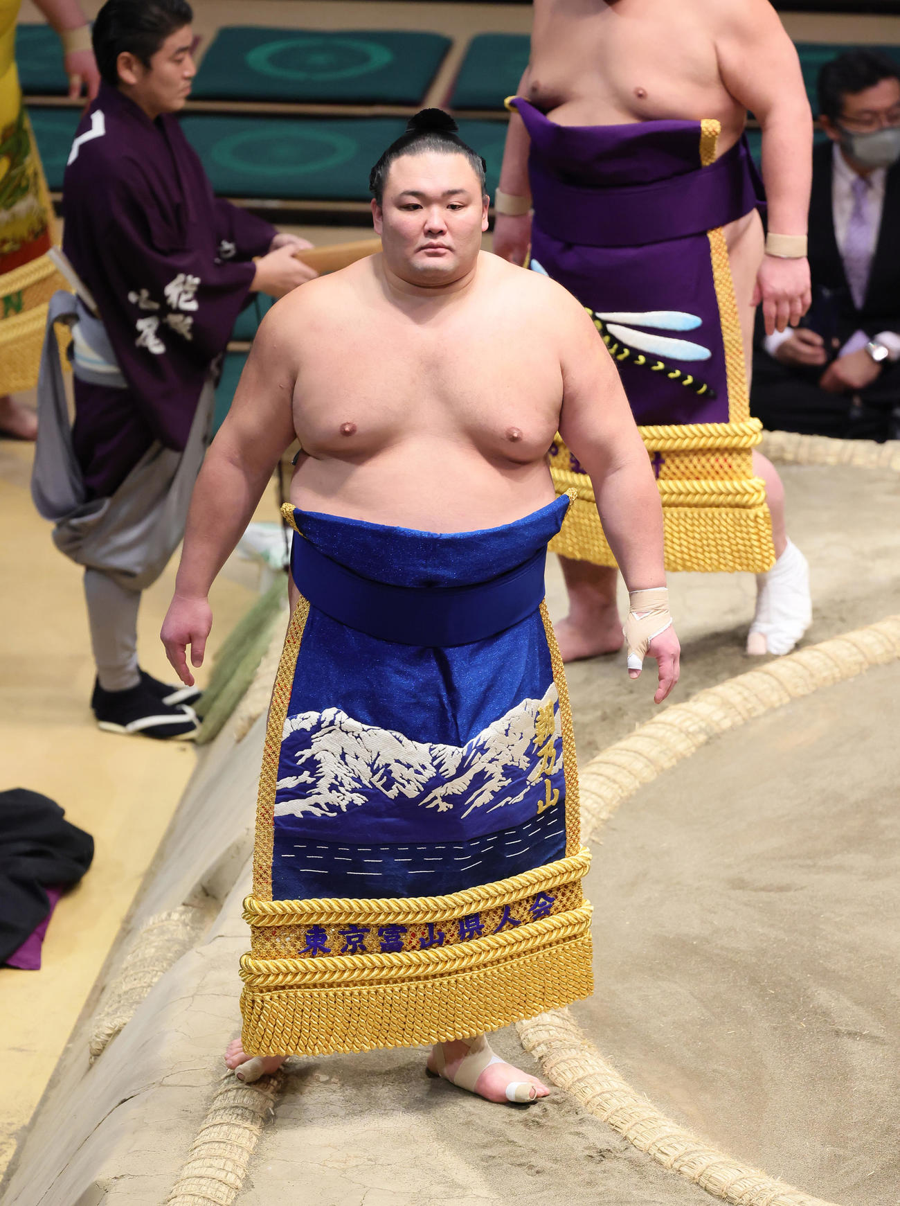 23年1月22日、朝乃山の十両土俵入り