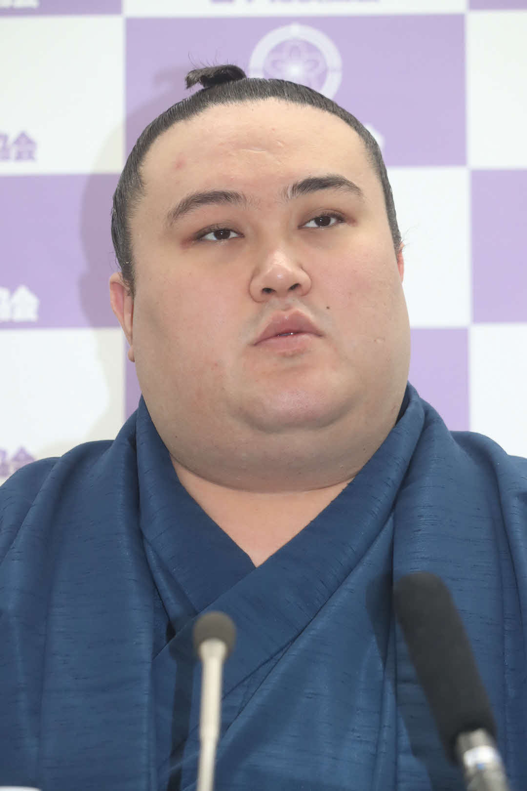 春場所への意気込みを語る新入幕の金峰山（日本相撲協会提供）