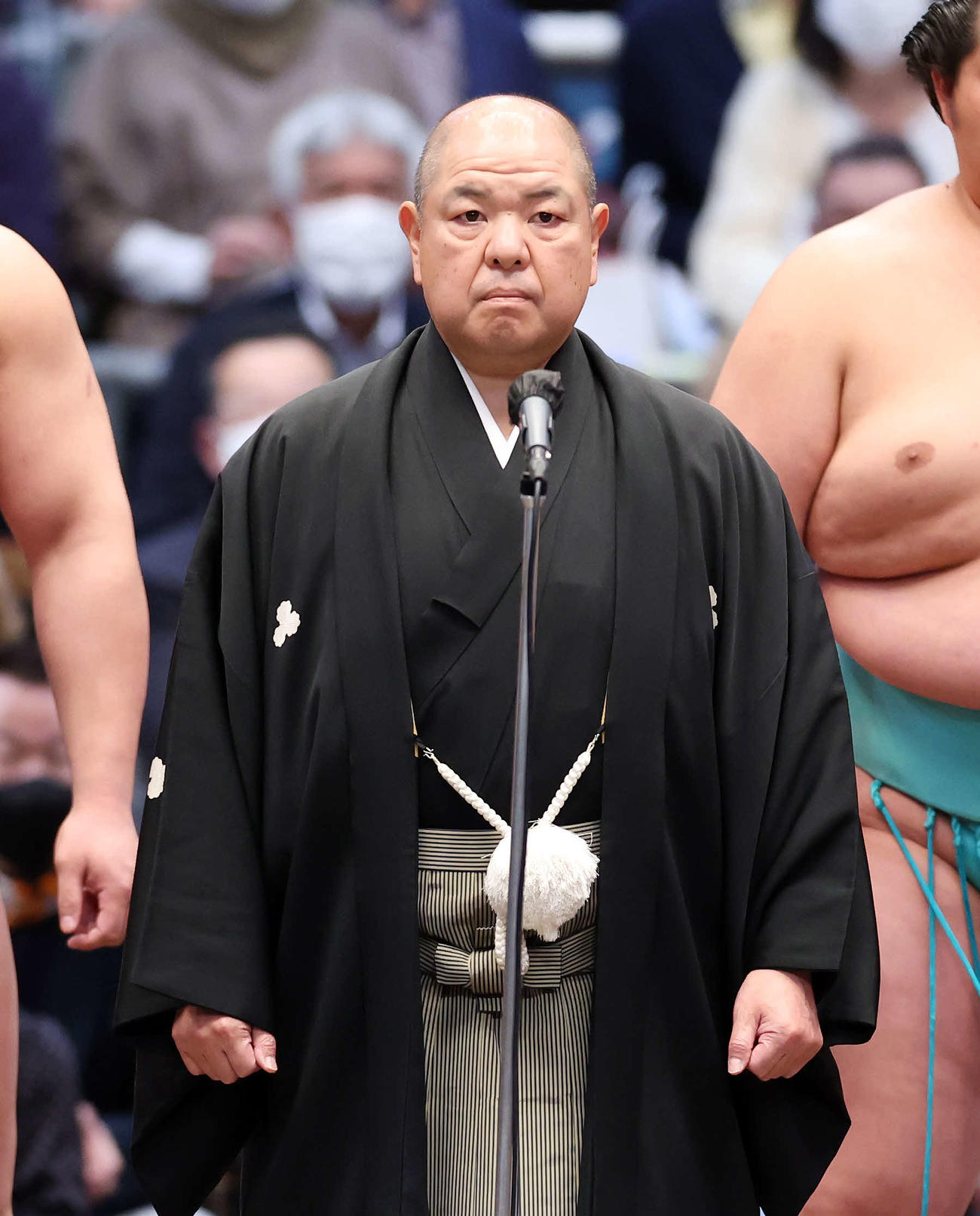 協会あいさつする八角理事長（2023年3月12日撮影）