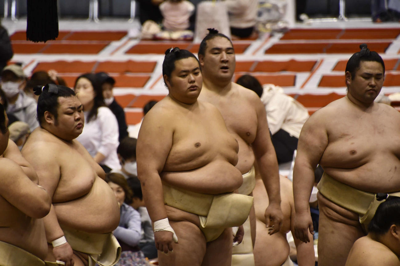 稽古に参加した琴ノ若（撮影・平山連）