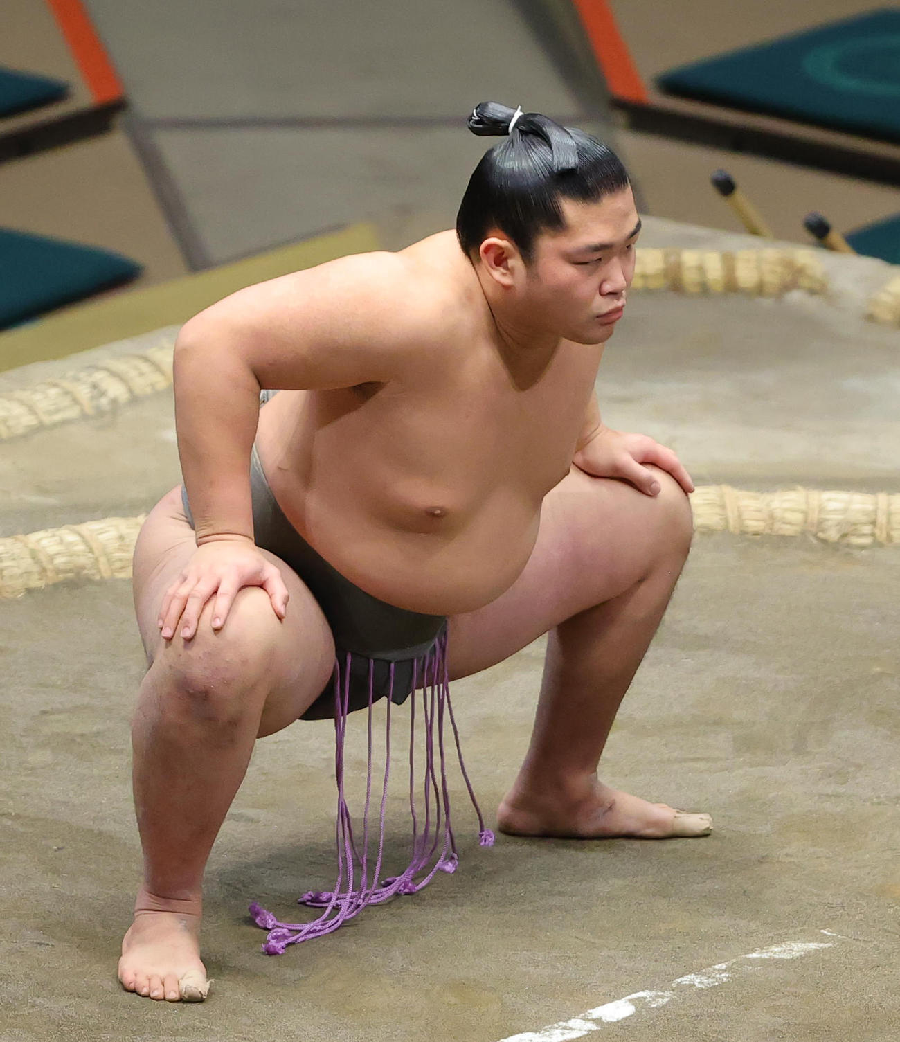 1月14日、取組に臨む安西