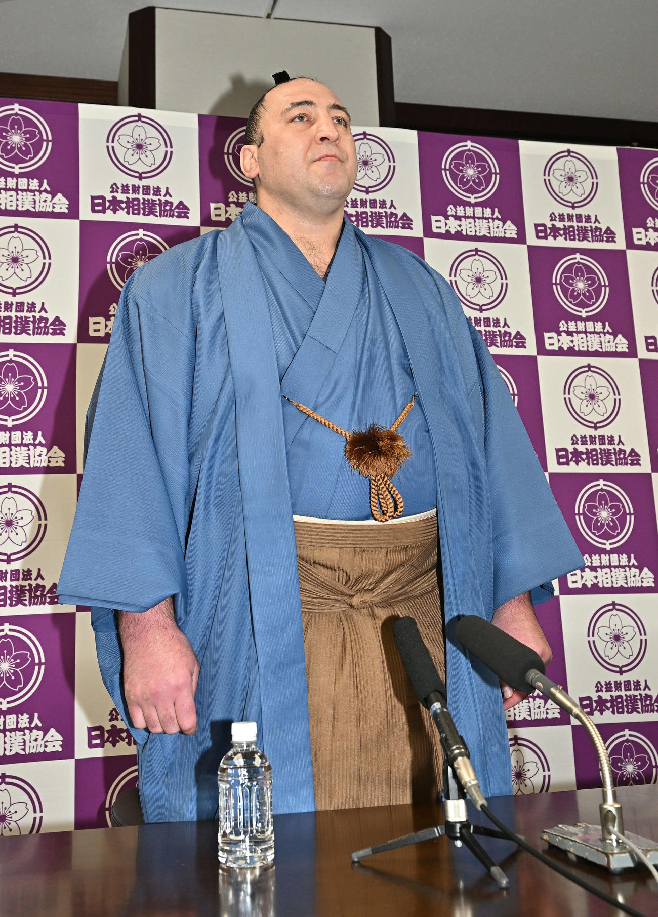 引退会見に臨む栃ノ心（撮影・滝沢徹郎）