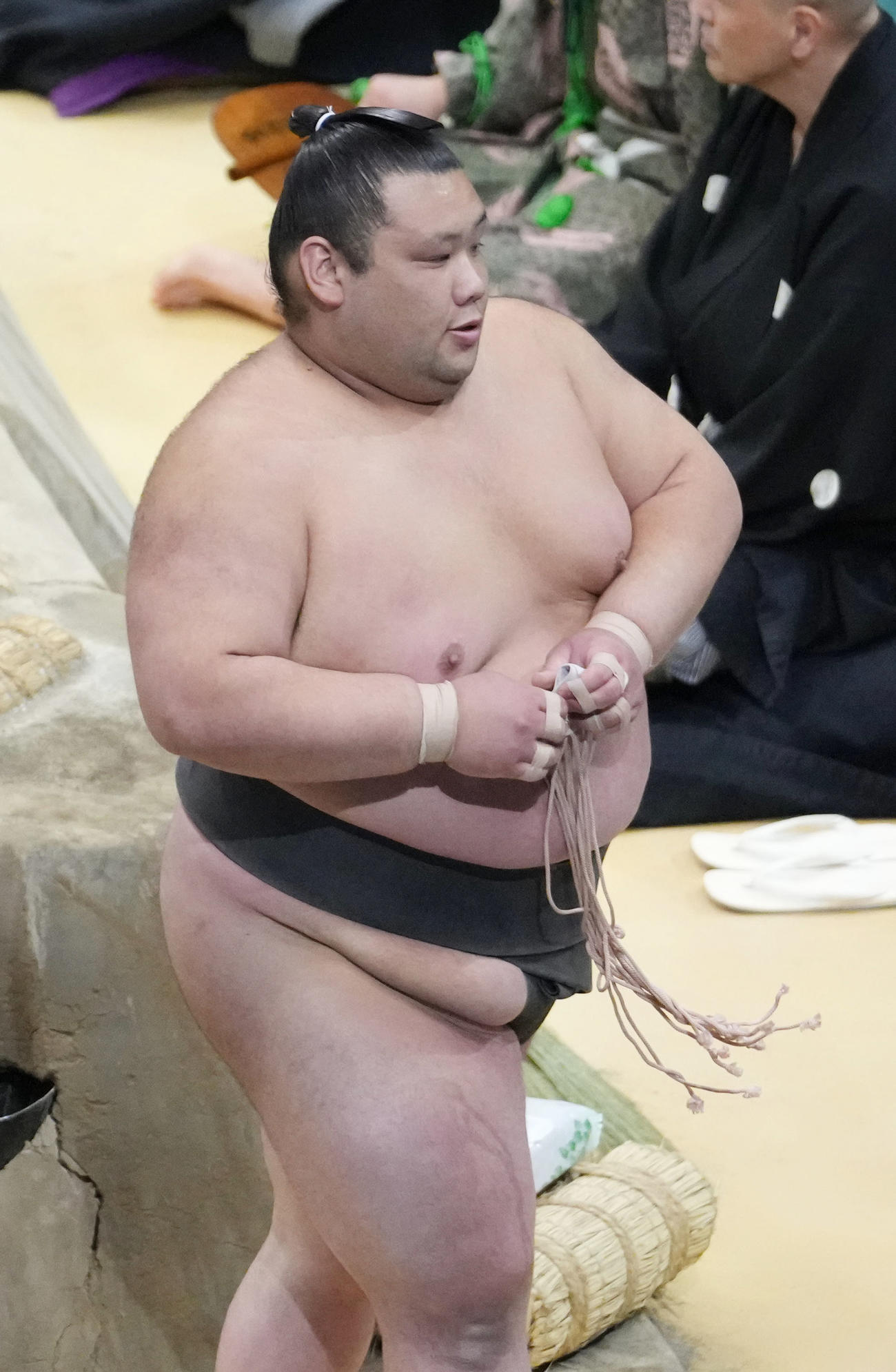 序二段優勝決定戦進出を決めた欧勝竜（撮影・小沢裕）
