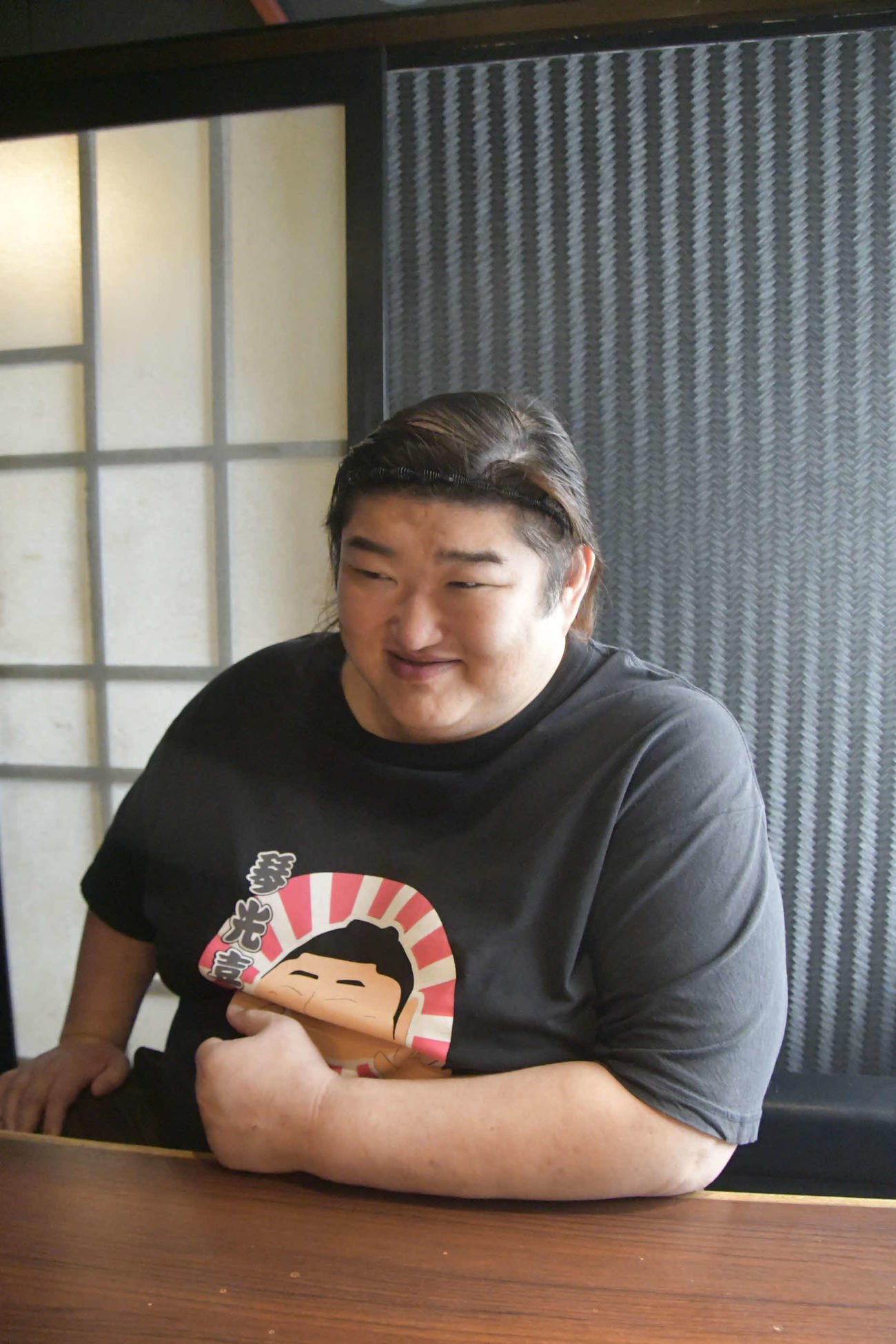 自身の大関とりの経験を振り返る元大関琴光喜の田宮啓司さん（撮影・平山連）