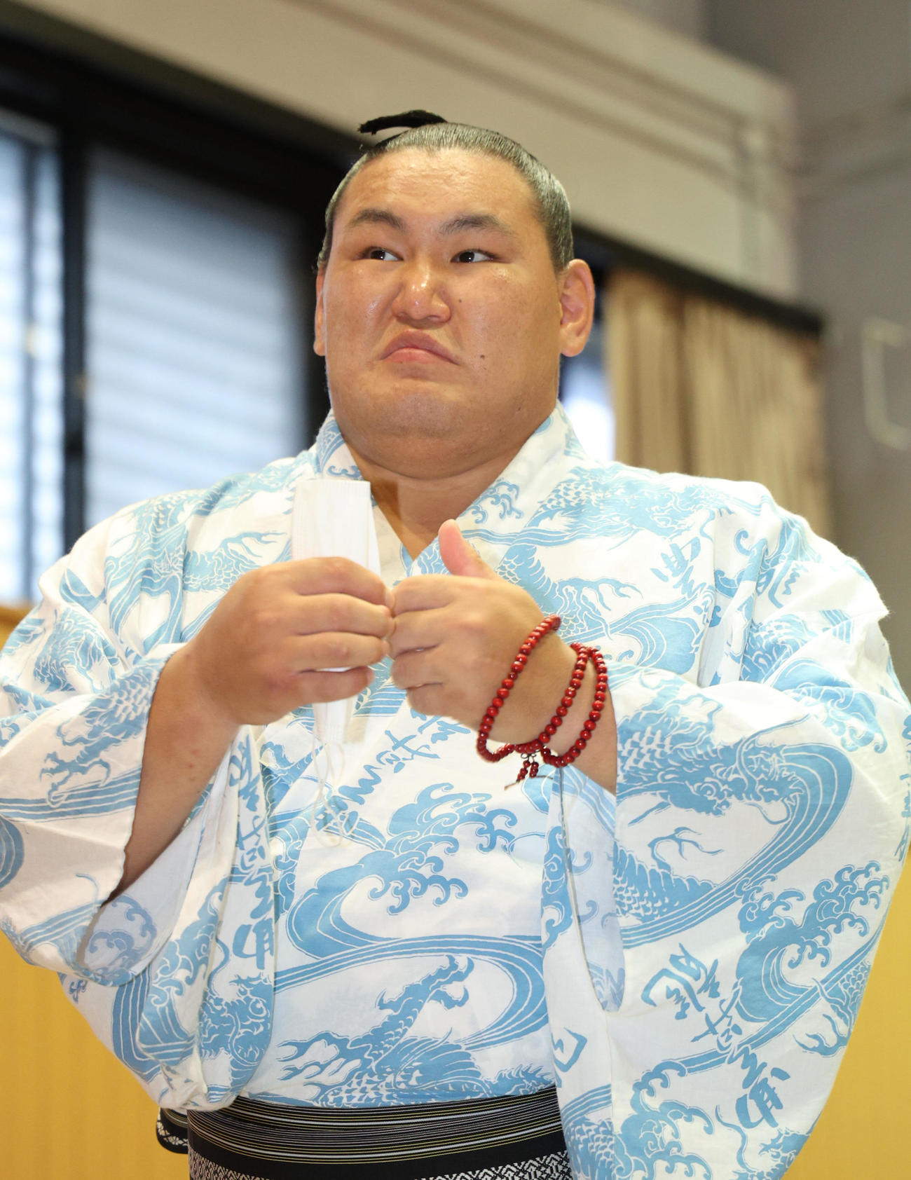 浴衣に着替え引き上げる豊昇龍（代表撮影）