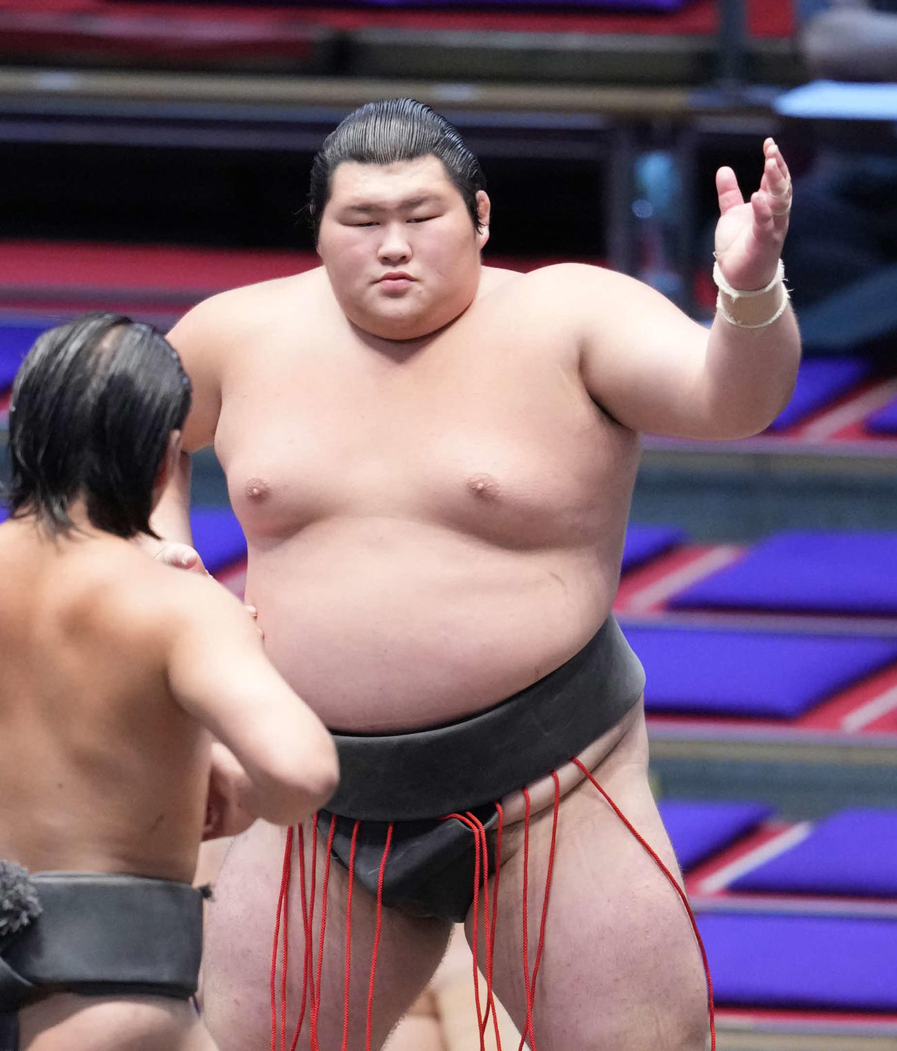 序ノ口優勝を決めた安大翔（撮影・小沢裕）