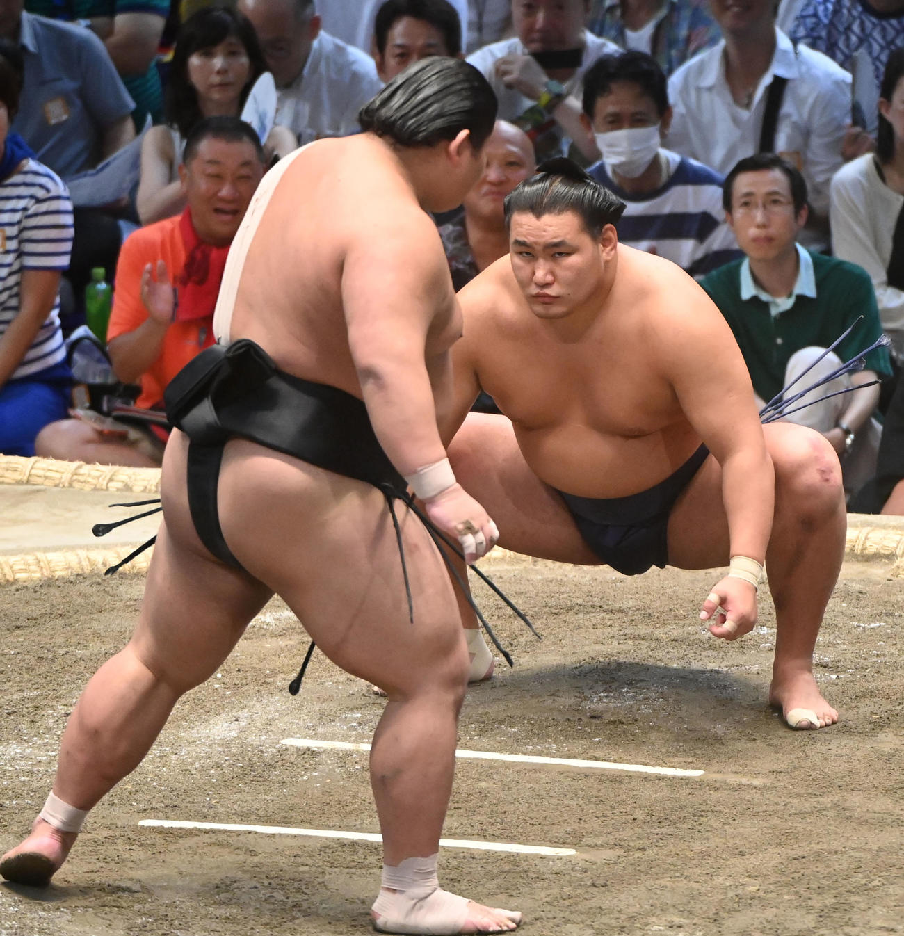 豊昇龍（右）（2023年7月23日撮影）