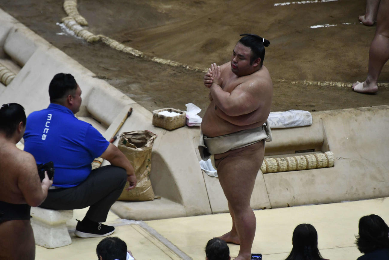 秋巡業に参加した貴景勝（撮影・平山連）