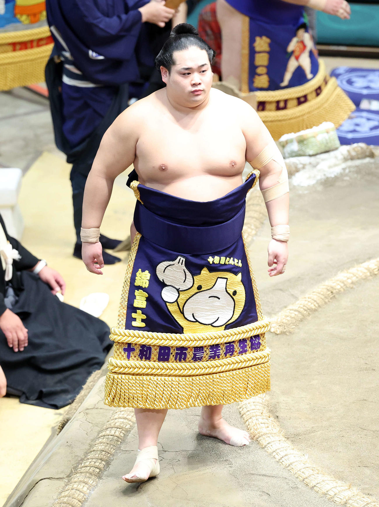 土俵入りする錦富士（2023年9月撮影）