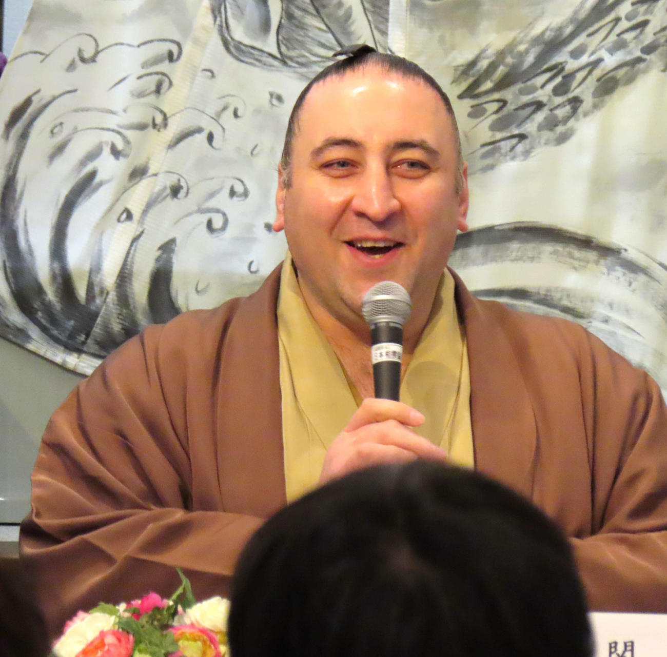 親方トークイベントに出席した元栃ノ心のレバニ・ゴルガゼさん