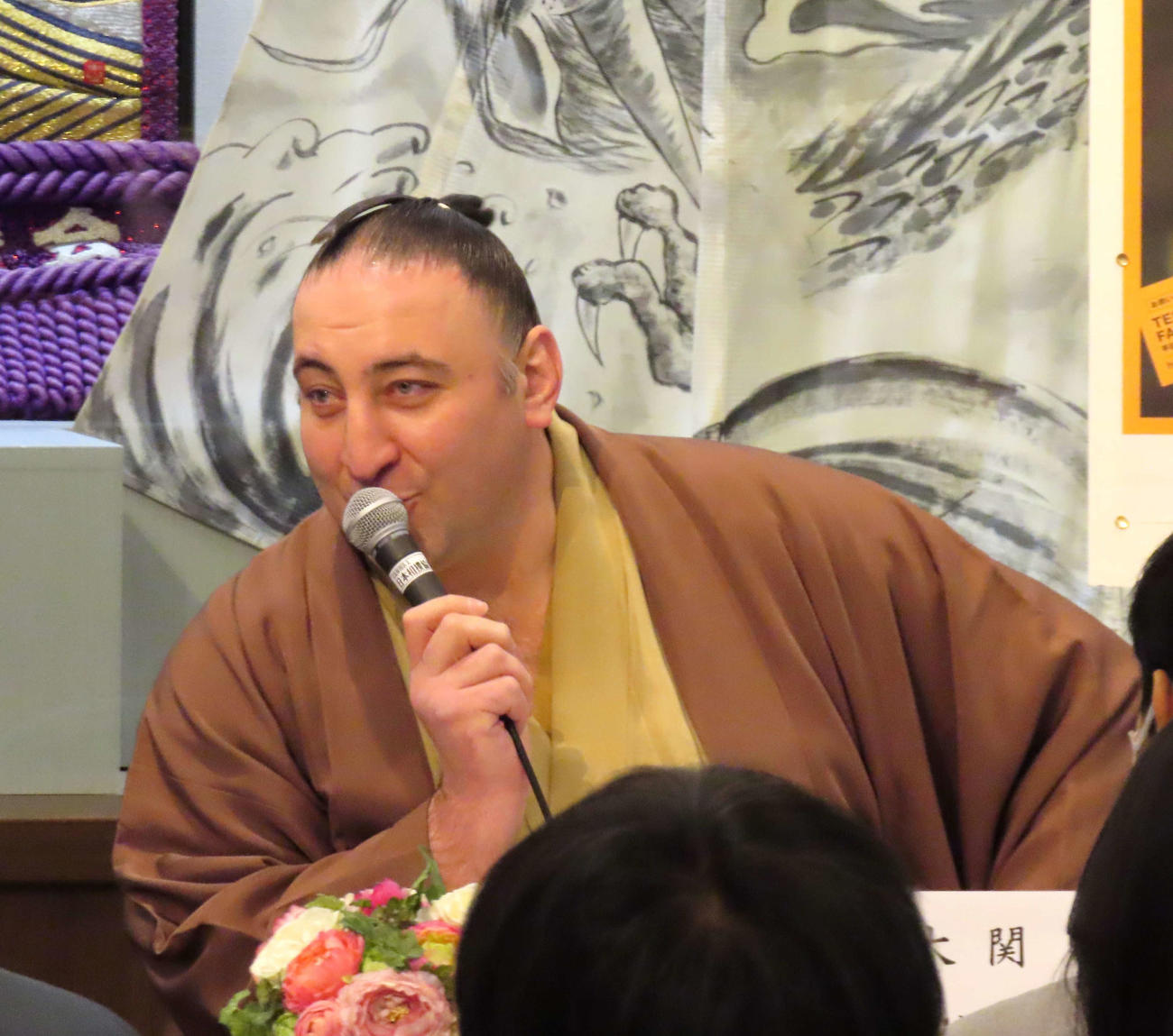 親方トークイベントに出席した元栃ノ心のレバニ・ゴルガゼさん