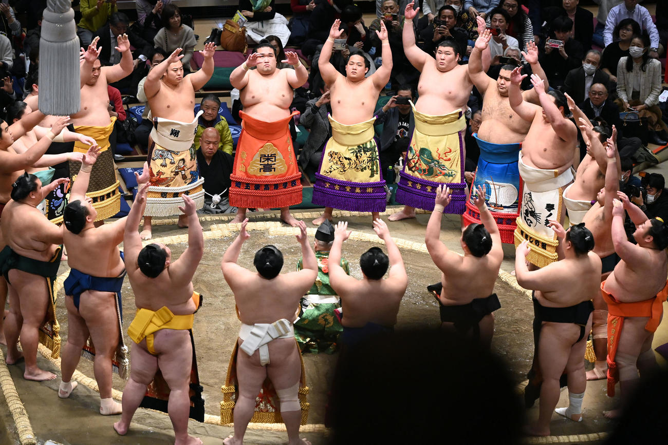 幕の内土俵入り（撮影・たえ見朱実）