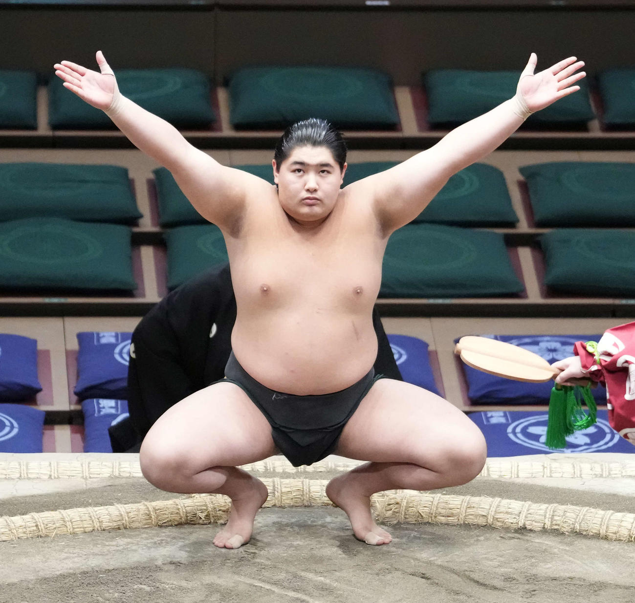 序ノ口優勝を決めた安響（撮影・小沢裕）