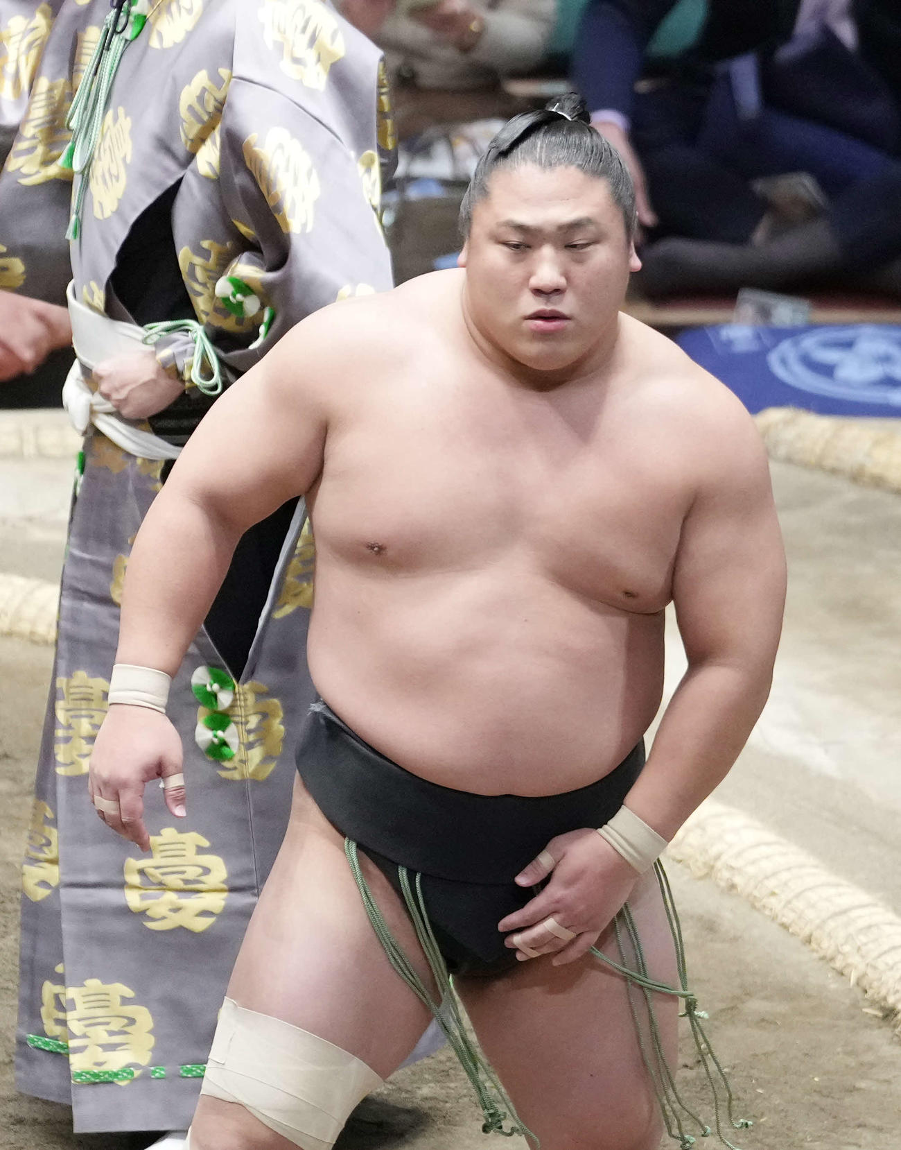 幕下優勝を決めた若隆景（撮影・小沢裕）