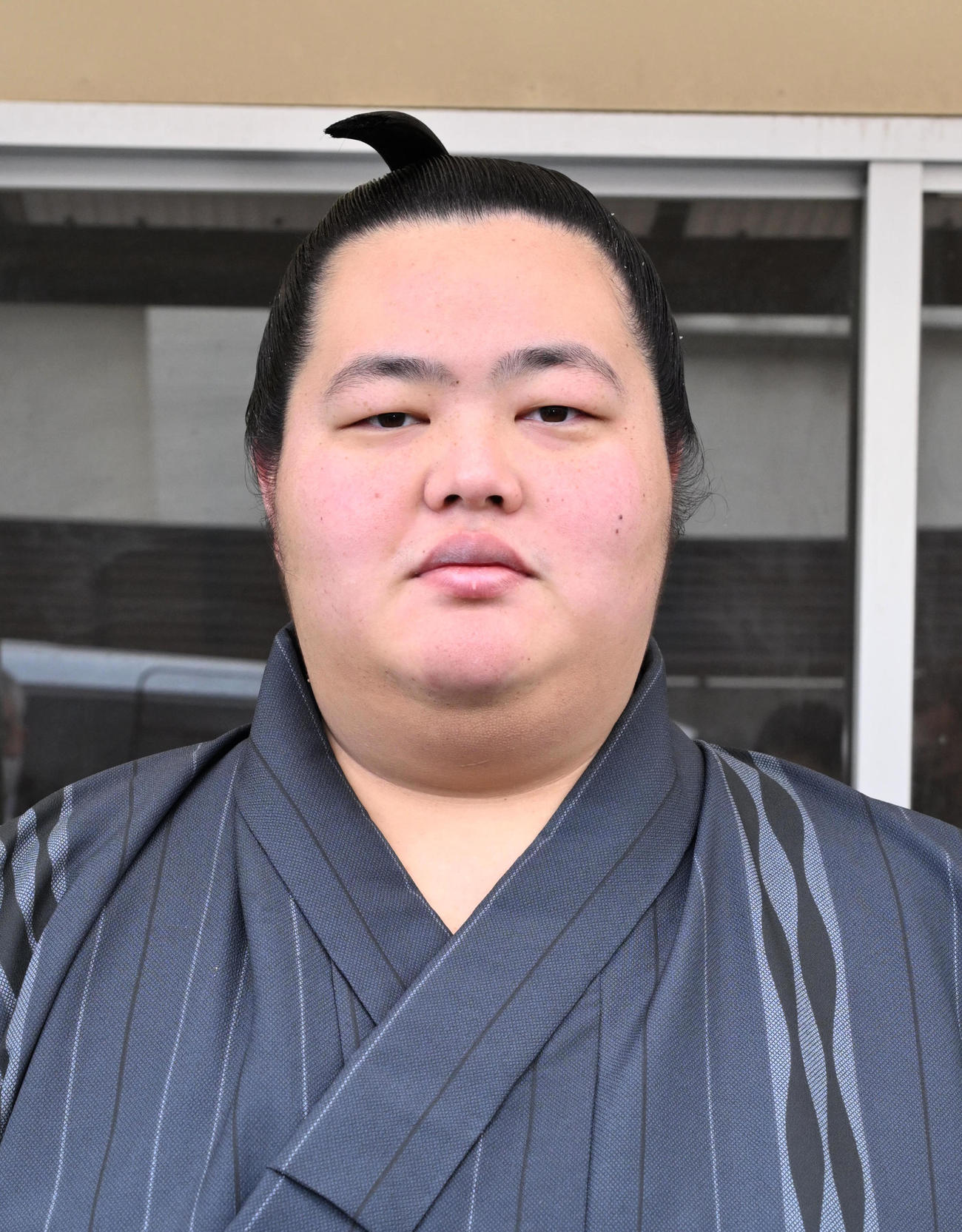 番付が発表され、会見に臨む琴ノ若（撮影・石井愛子）