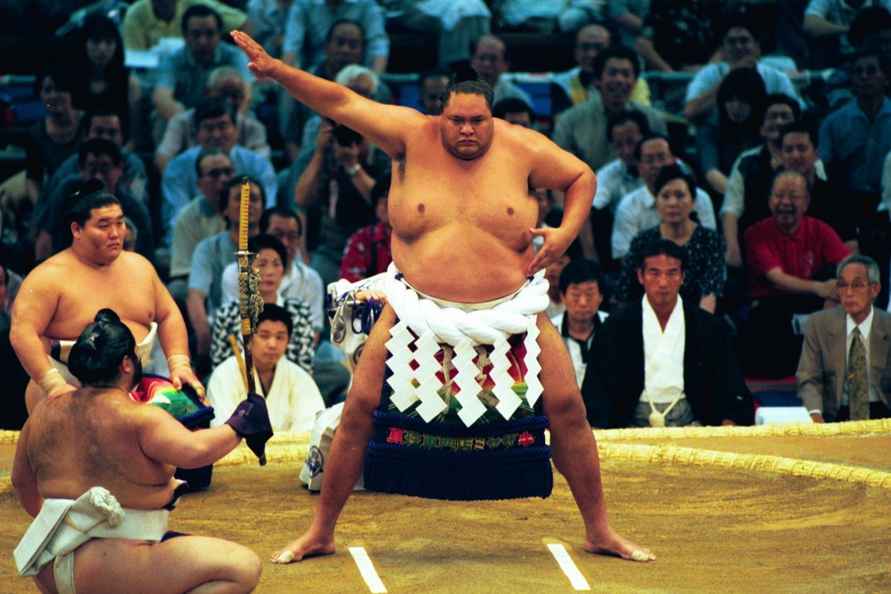 曙さんの土俵入り