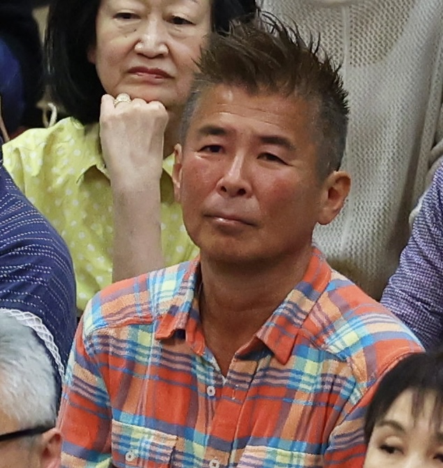大相撲夏場所　12日目　大相撲観戦する勝俣州和（2024年5月撮影）