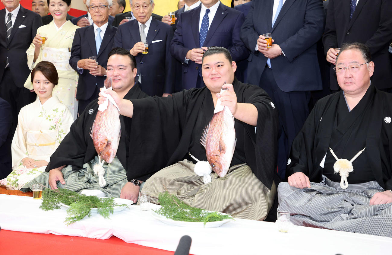 大関昇進した大の里（撮影・鈴木正人）