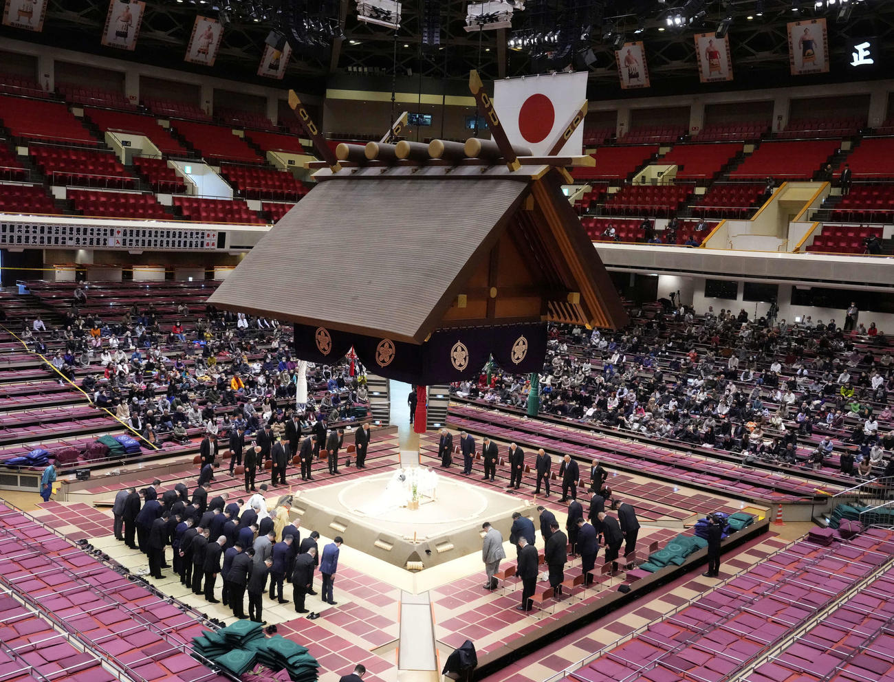 大相撲初場所の土俵祭（撮影・小沢裕）