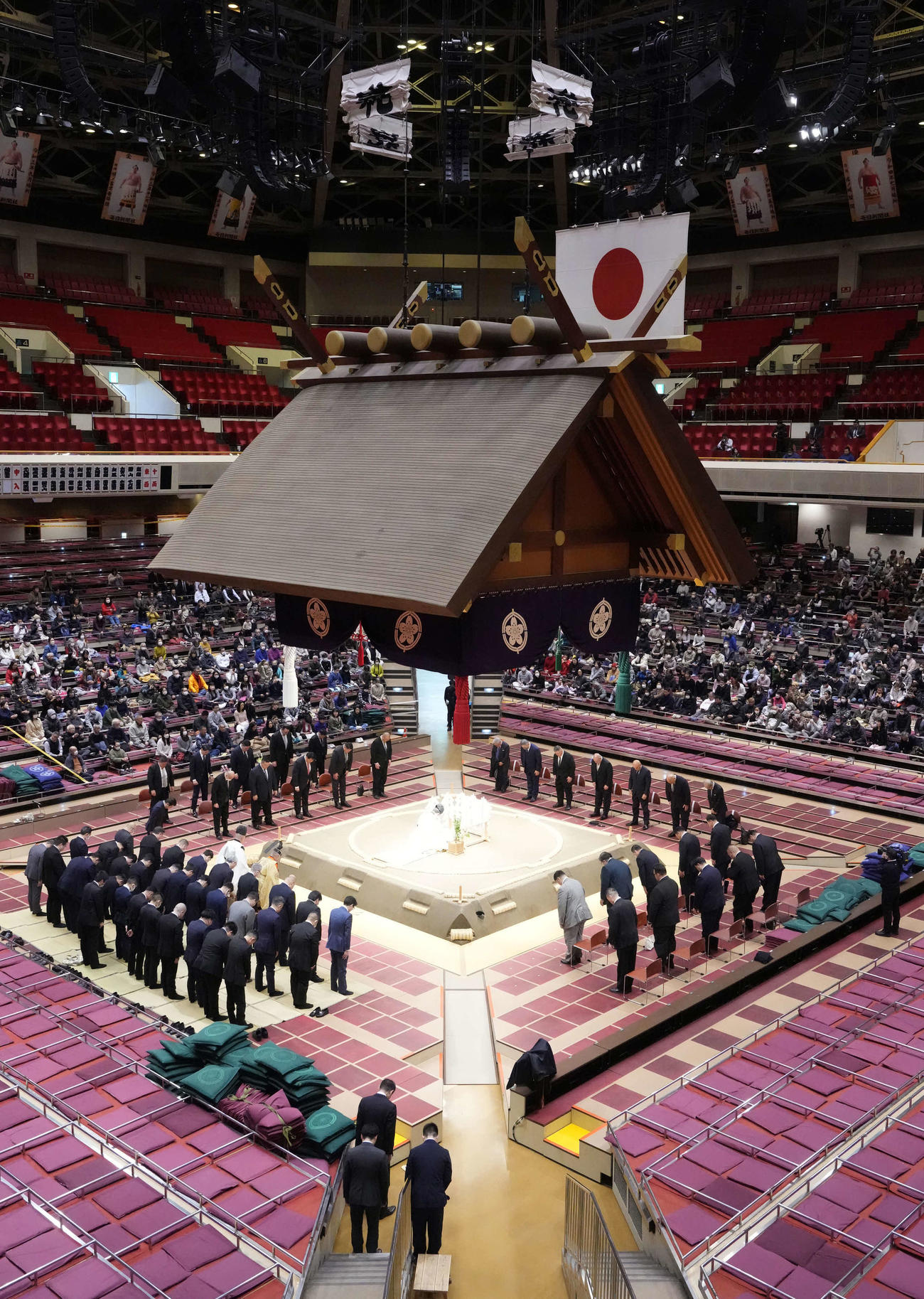 大相撲初場所の土俵祭（撮影・小沢裕）