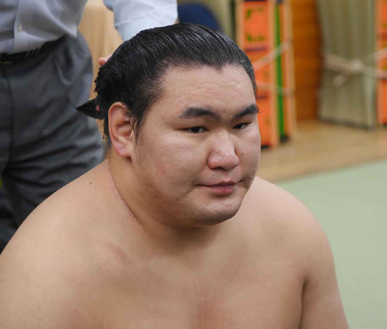 帰り支度をする豊昇龍
