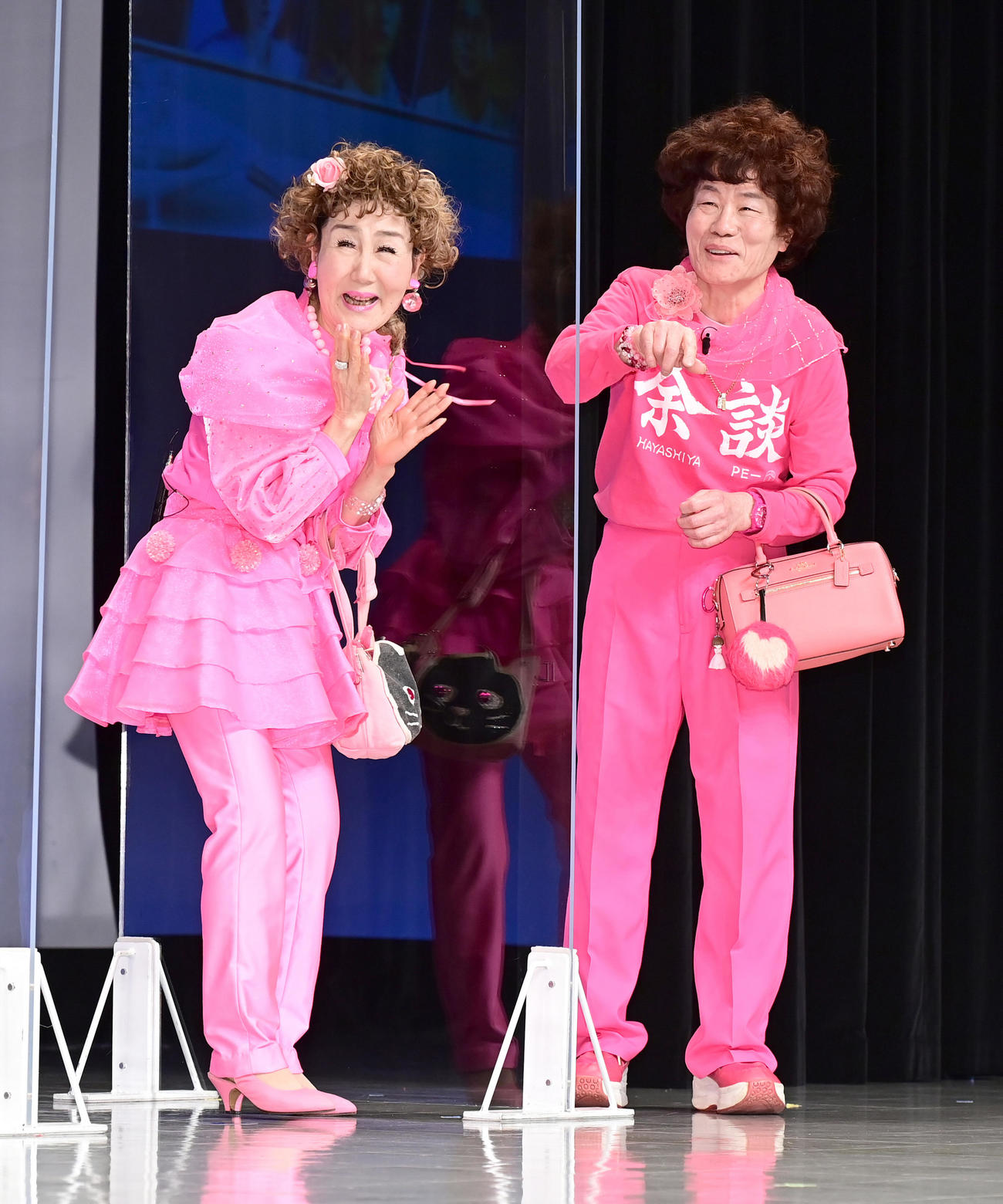 林家パー子（左）、林家ペー夫妻（2021年3月撮影）