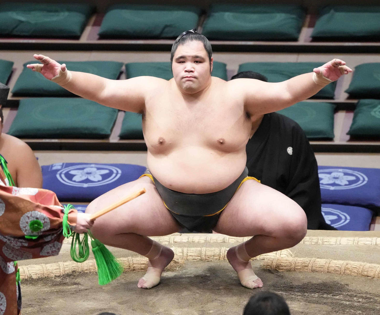 序ノ口優勝を決めた大喜翔（撮影・小沢裕）