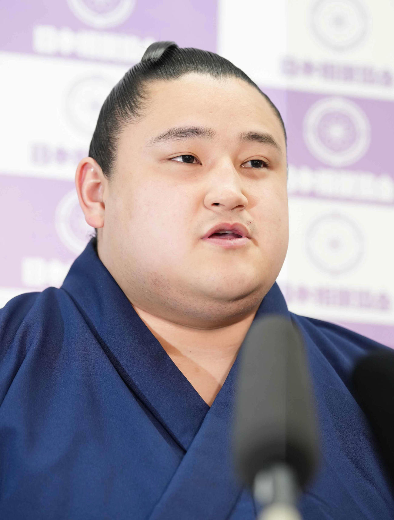 春場所での新十両昇進が決まり会見に臨む若ノ勝（撮影・小沢裕）