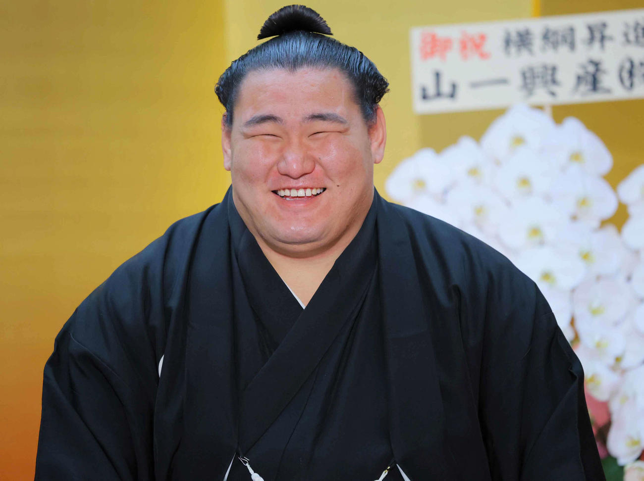 横綱昇進伝達式を終え記者会見する豊昇龍