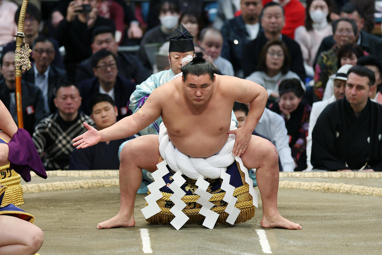 土俵入りする豊昇龍（撮影・前田充）