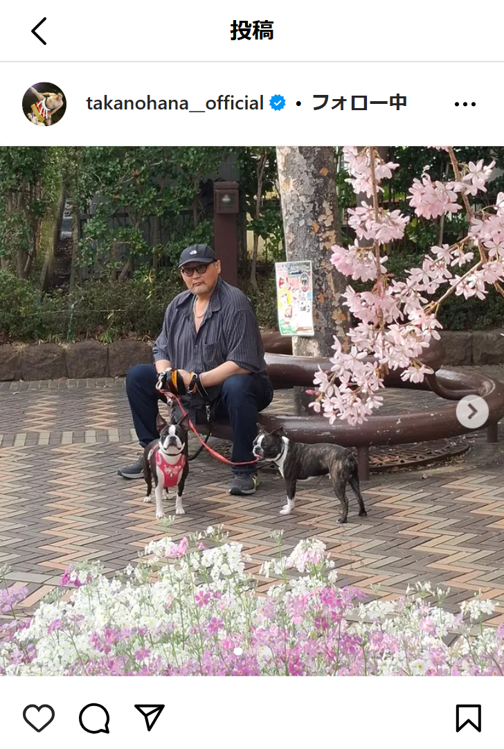 貴乃花光司氏のインスタグラムから