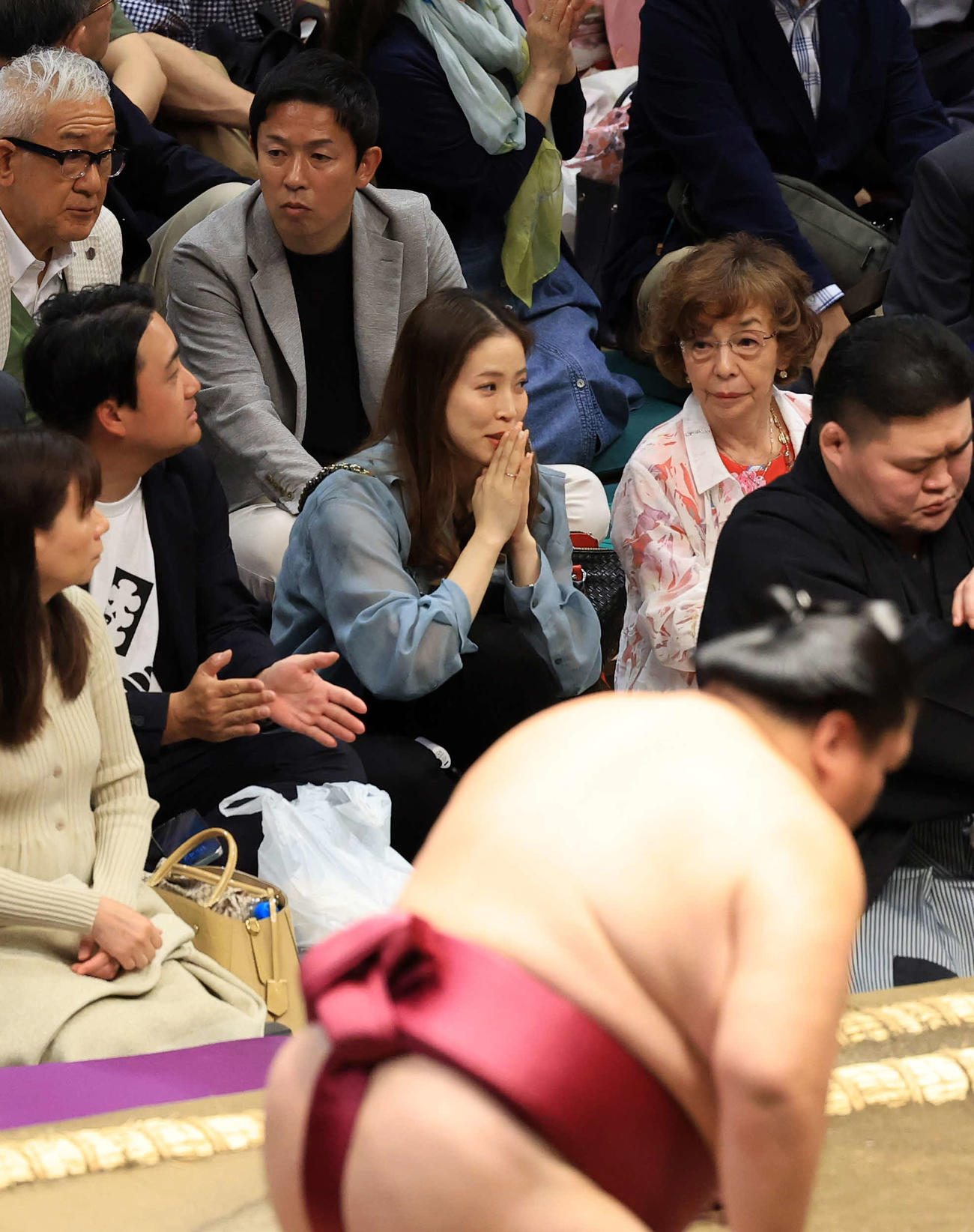 観戦する赤星憲広氏（撮影・浅見桂子）