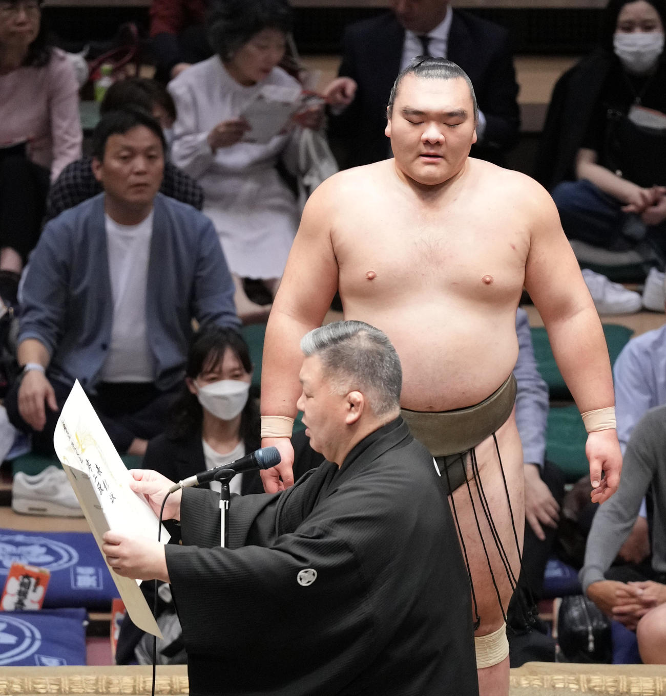 峰刃刃は序二段優勝を決める（撮影・小沢裕）