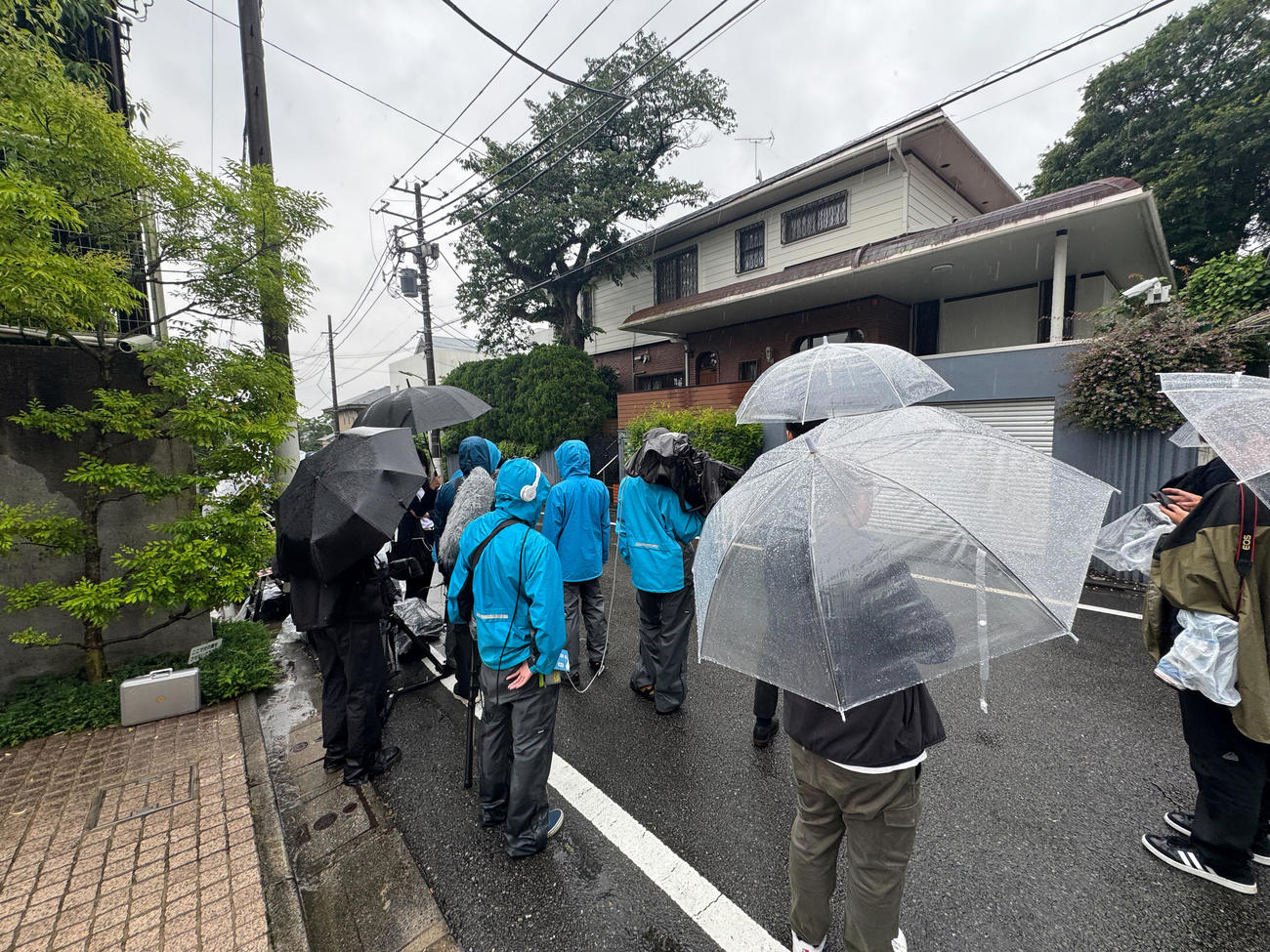 長嶋茂雄さんのご自宅に集まった報道陣