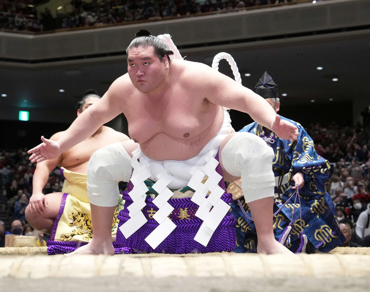 横綱土俵入りに臨む横綱照ノ富士（2025年1月撮影）