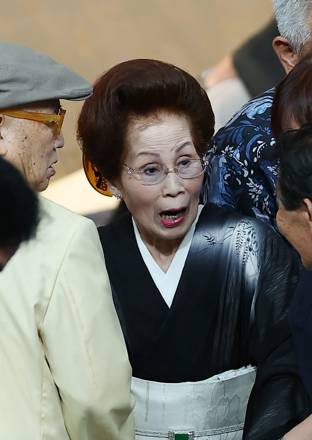 大相撲名古屋場所を観戦した神野大地さんの祖母磯部安江さん（撮影・前田充）