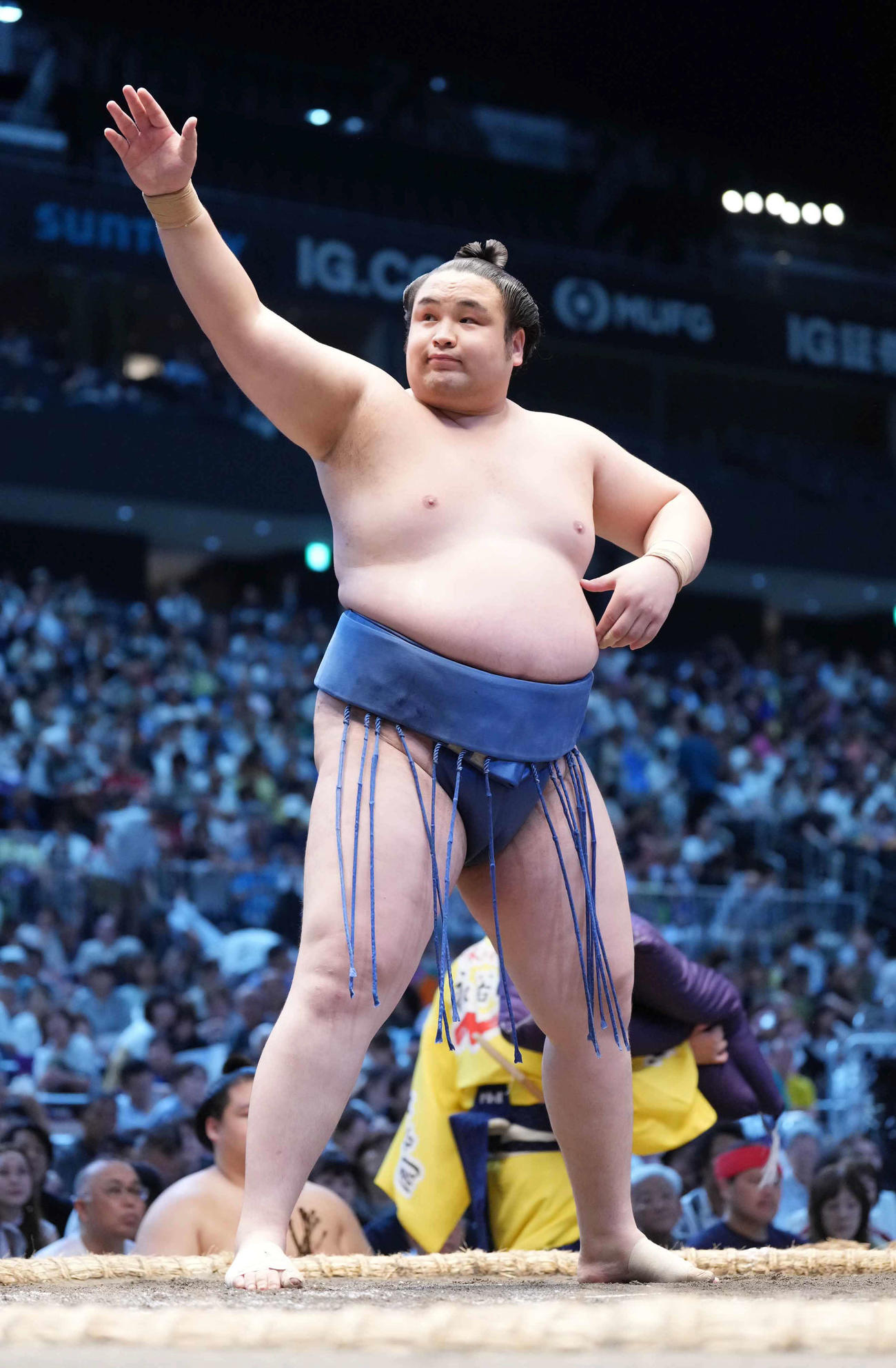 所作を披露する阿武剋（2025年7月23日撮影）