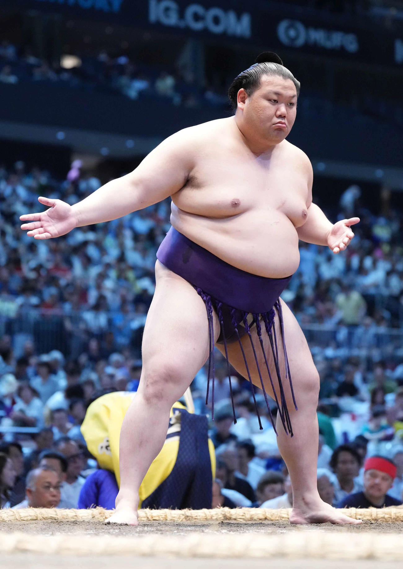 所作を披露する阿武剋（2025年7月23日撮影）