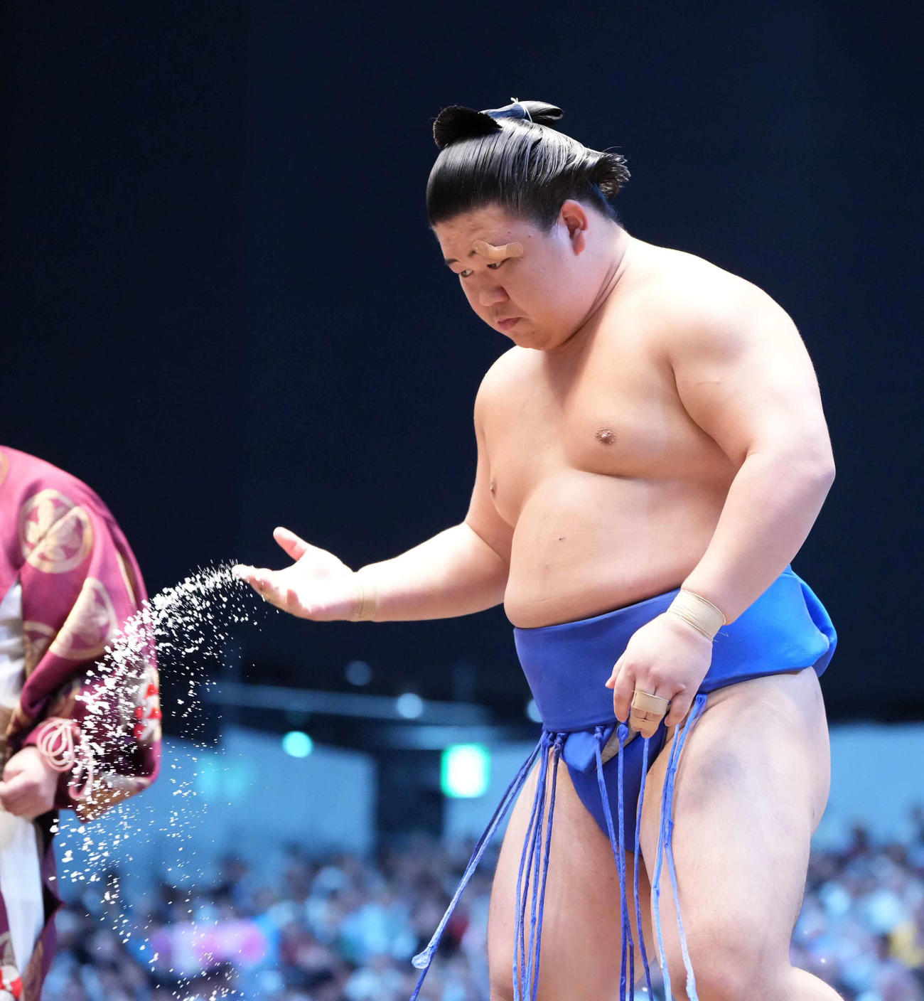 塩をまく藤ノ川（2025年7月23日撮影）