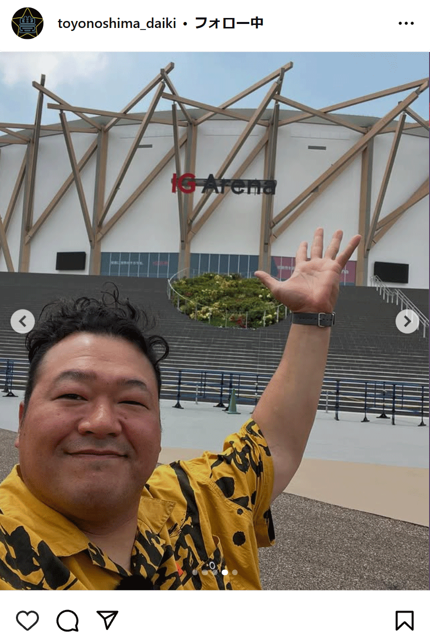 豊ノ島のインスタグラムから