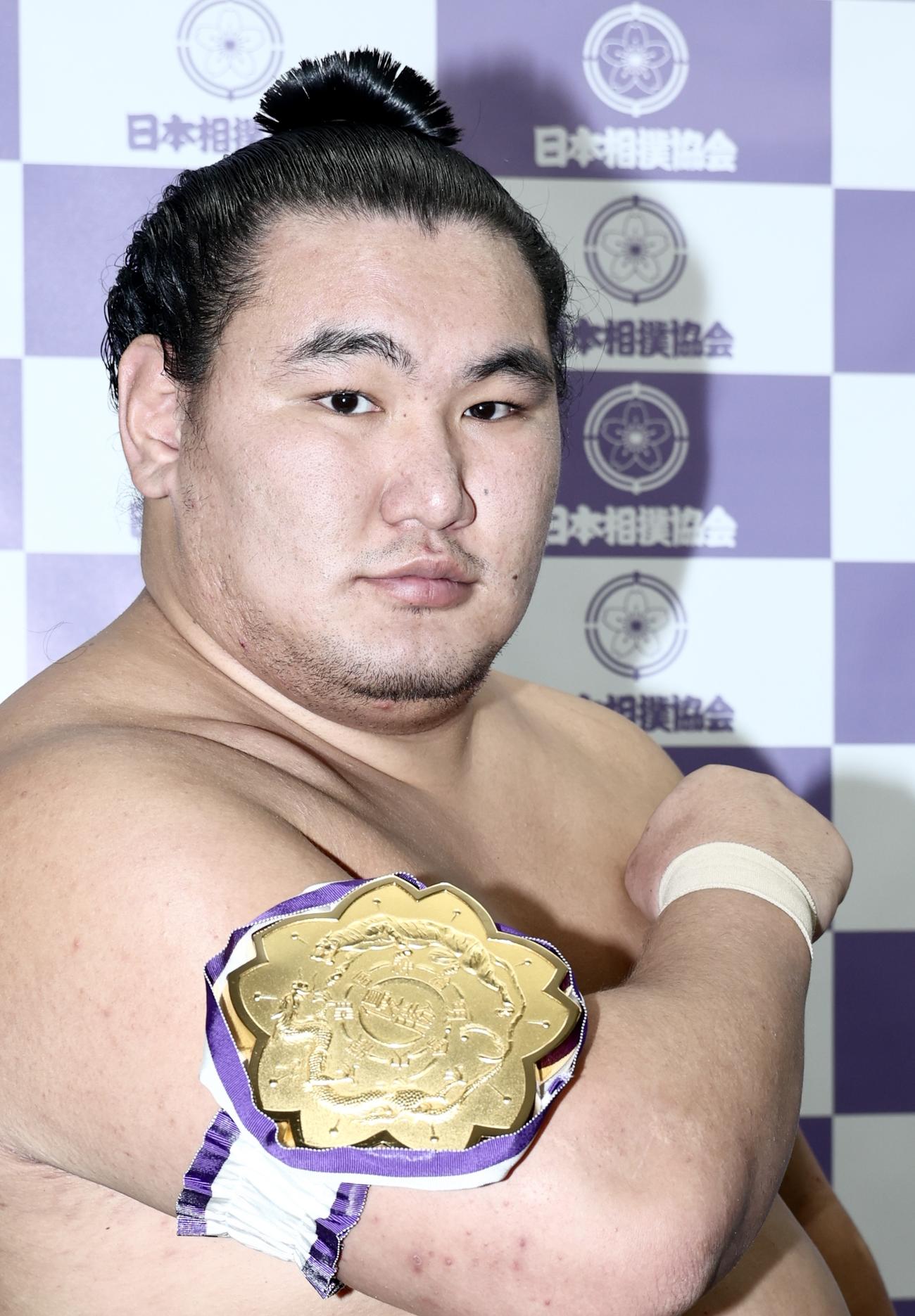 第82回全日本力士選士権大会で優勝を果たす豊昇龍（撮影・河田真司）