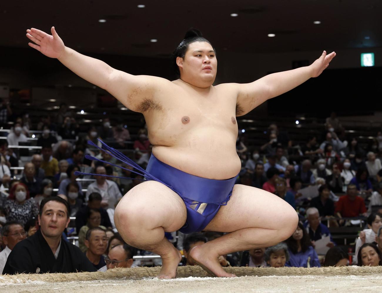 全日本力士選士権に出場した大の里＝両国国技館（共同）